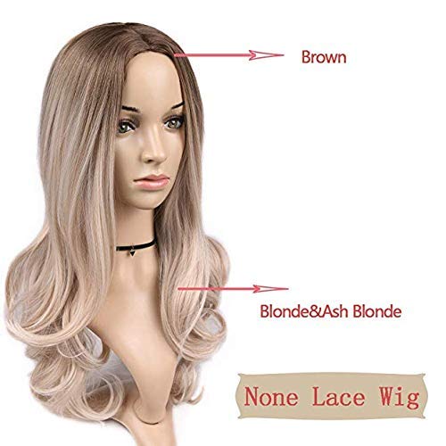 Peluca Marrón a Rubio Ceniza Redlution Pelucas llenas de tejido de pelo sintético resistente al calor de alta densidad para mujeres y hellip;