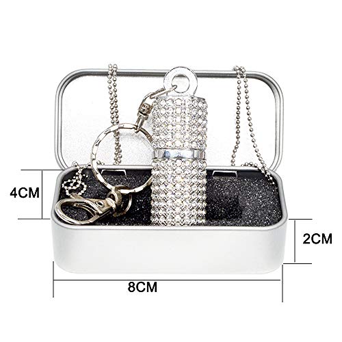 Pen Drive 32GB Memoria USB Linda Pendrive Barra de Lápiz Labial de Metal Estuche USB 3.0 Flash Drives Diamantes 32 GB Memorias Stick Externo Collar de Portátil Llavero Almacenamiento por Kepmem