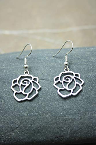 Pendientes con el símbolo de la rosa, Sant Jordi, Diada de Catalunya, día de los enamorados, pendientes flores, Regalo mama, Regalo día de la madre