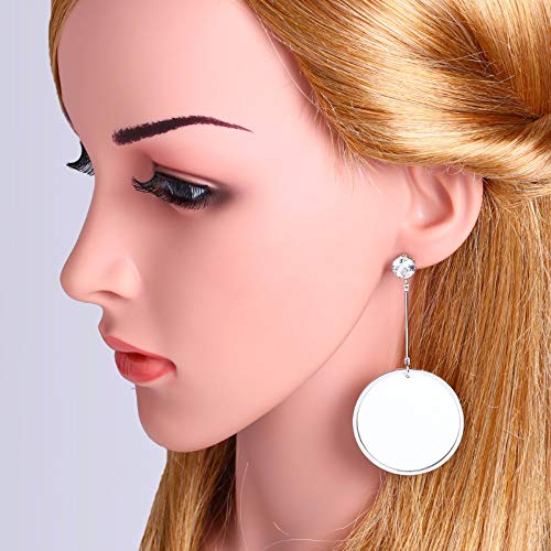 Pendientes largos  Moda coreana nueva hembra redondo largo macarons stud pendientes dulce personalidad pendientes, blanco