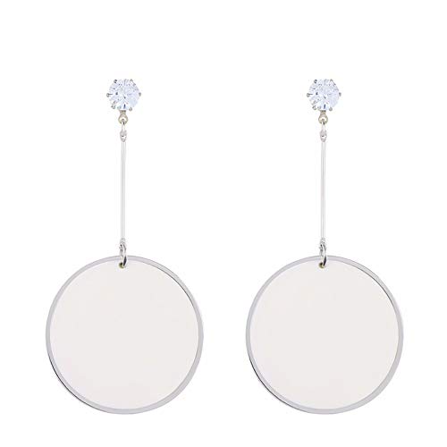 Pendientes largos  Moda coreana nueva hembra redondo largo macarons stud pendientes dulce personalidad pendientes, blanco