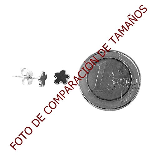 Pendientes plata Agatha Ruiz de la Prada 6mm. flor verde [AB5830]