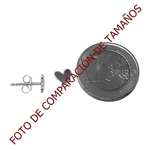 Pendientes Plata Ley 925M Agatha Ruiz De La Prada Colección Super Agatha Corazón 6mm. Azul Presión