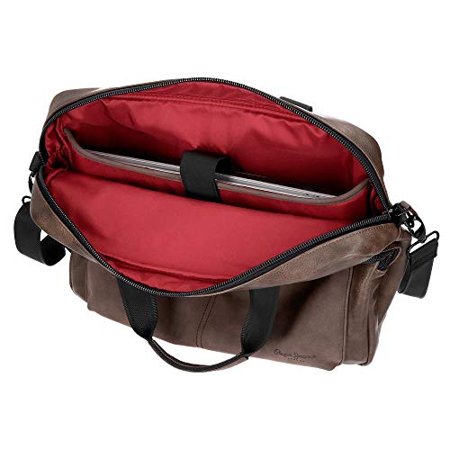 Pepe Jeans Cranford Maletín 15.6 pulgadas, color Marrón
