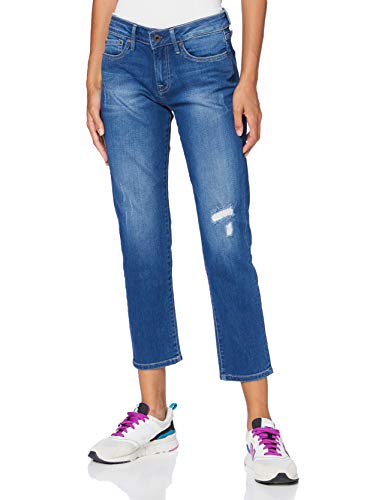 Pepe Jeans Jolie Vaqueros Straight, Azul (000Denim 000), W24/L28 (Talla del Fabricante: 24) para Mujer