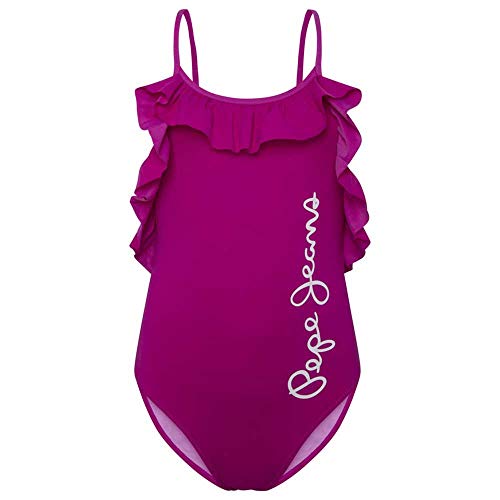 Pepe Jeans New Saigon Swimsuit baño, Rosa (349 349), 5-6 años (Talla del Fabricante: 6) para Niñas