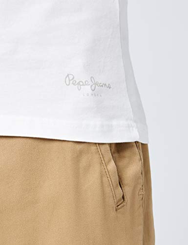 Pepe Jeans Original Basic L/S, Top de Manga Larga Para Hombre, Blanco (White), Medium