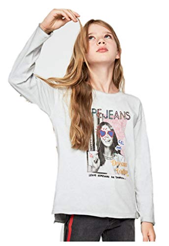 Pepe Jeans Pepe JENAS- Camiseta PG502305 Mermaid- 921 Misty Grey- Camiseta Manga Larga NIÑA (4 AÑOS)