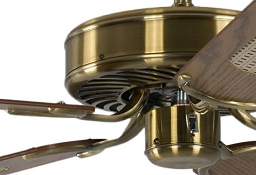 Pepeo GmbH Potkuri Ventilador de techo, 58 W, Mimbre, Dorado