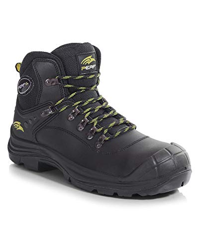 Perf - Calzado de protección de Cuero para Hombre, Color Negro, Talla 42 EU