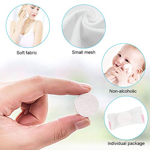 PERFETSELL 50Pcs Toallas Comprimidas en Pastillas, Pastillas de Toallas, Toalla Magica Comprimida, Mini Toallas, Toallas Desechables Cara, Toallas Limpieza Facial para Limpiar Manos y Cara, Viajes
