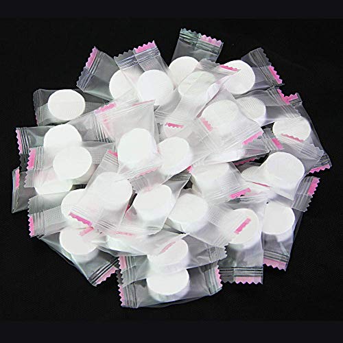 PERFETSELL 50Pcs Toallas Comprimidas en Pastillas, Pastillas de Toallas, Toalla Magica Comprimida, Mini Toallas, Toallas Desechables Cara, Toallas Limpieza Facial para Limpiar Manos y Cara, Viajes