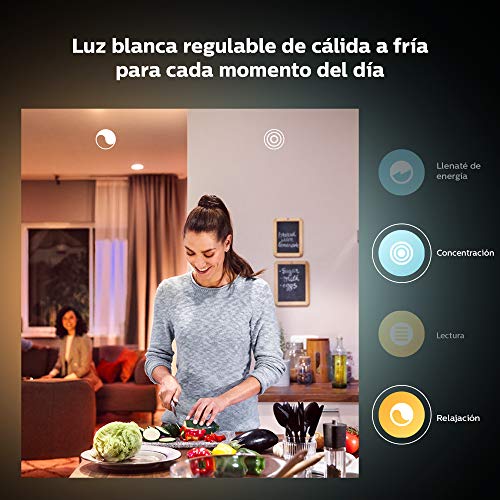 Philips Hue Bombilla Inteligente LED E27, con Bluetooth, Luz Blanca y Color, Compatible con Alexa y Google Home