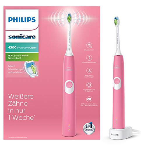 Philips Sonicare ProtectiveClean HX6805/28 - Cepillo de Dientes Eléctrico con Sensor de Presión Incorporado, BrushSync, 1 Modo, Blanco