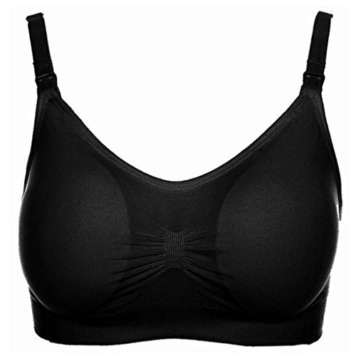 PHILSP Sujetador de Maternidad de Lactancia para Mujeres Push Up Lactancia Materna Bralette Wire Free Push Up Nuevo