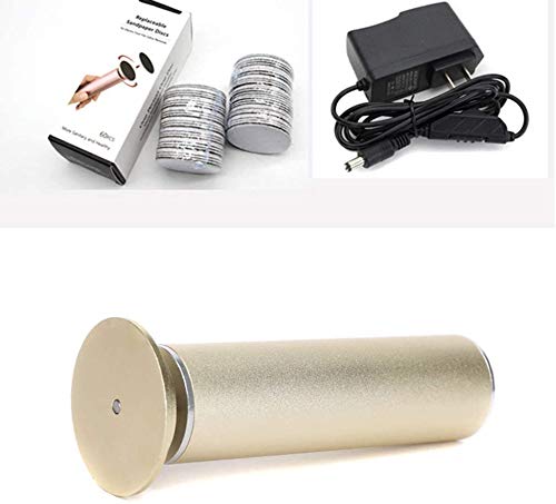 Pie removedor de piel dura, pulidora de pies eléctrica, máquina de pedicura automática, removedor de callos, reparación de talón agrietado con 60 piezas de papel de lija de repuesto