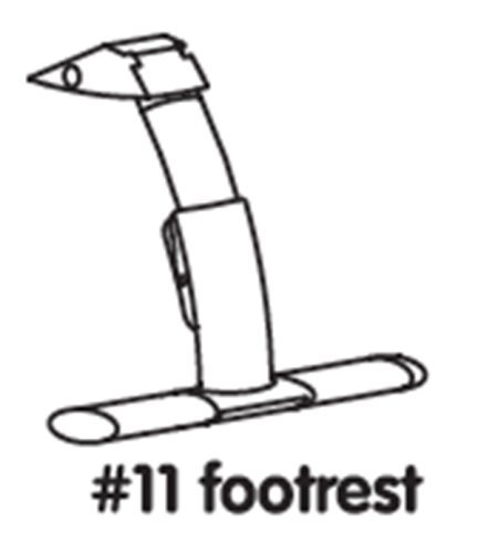 Pièce de rechange pour chaise haute Bloom Fresco – Repose-pieds Noir – # 11 Footrest Black