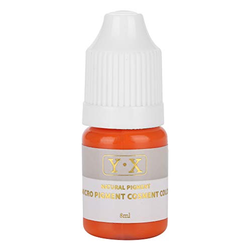 Pigmento de tatuaje Microblading, Maquillaje semipermanente Labios de cejas Línea de ojos Tinta de color de tatuaje(Naranja y rojo (labios))