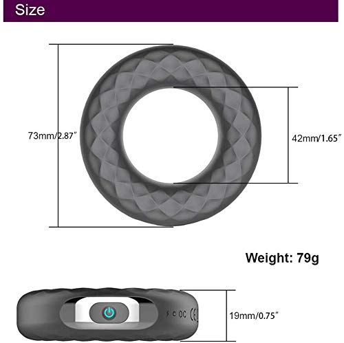 PINKE Còckring Relax Toy Resistente Al Agua Recargable R-Ï-Ň-G Anillo De Silicona Vibrante P-Ê-Ň-Ï-S Con Anillo De Retardo De Camiseta De 10 Modos Para Hombres