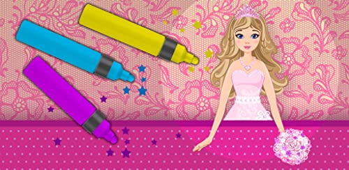 Pintar dibujos de princesas con pincel mágico