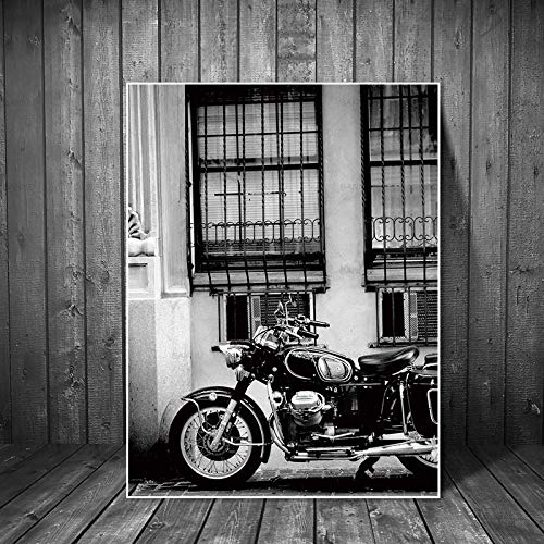 Pintura abstracta Puerta en blanco y negro Poster Wall Art Print Decoración del hogar 60X90cm