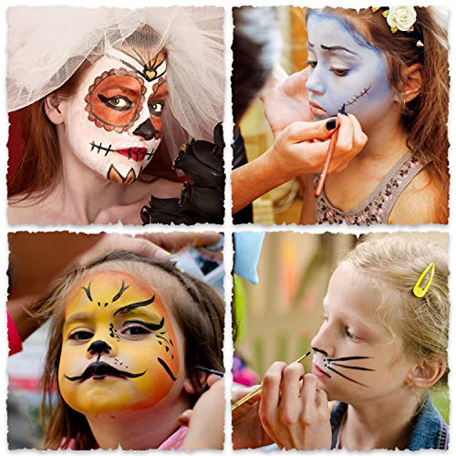 Pintura Para La Cara Pintura Facial, Pinturas Profesionales Lavables A 15 Colores +24 Plantillas + 7 Pinceles, Mascarillas Orgánicas Profesionales Para La Fiesta De Maquillaje De Navidad De Halloween