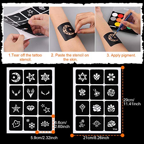 Pintura Para La Cara Pintura Facial, Pinturas Profesionales Lavables A 15 Colores +24 Plantillas + 7 Pinceles, Mascarillas Orgánicas Profesionales Para La Fiesta De Maquillaje De Navidad De Halloween