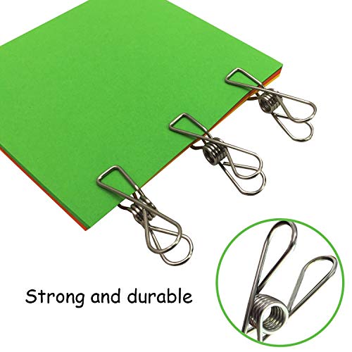 Pinzas de Ropa - Pinzas de acero inoxidable Clavijas de lavandería (80 Pcs)