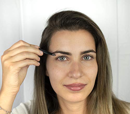 Pinzas para cejas profesionales con punta oblicua. 1 Negro