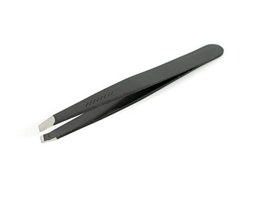 Pinzas para cejas profesionales con punta oblicua. 1 Negro