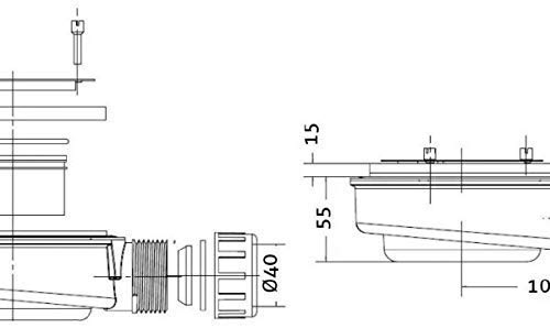 PLATO DE DUCHA DE RESINA CON MARCO LATERALES TEXTURA PIZARRA VALVULA INCLUIDA 70X100, BLANCO RAL 9003