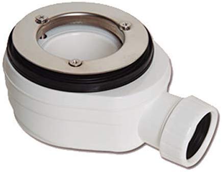 PLATO DE DUCHA DE RESINA CON MARCO LATERALES TEXTURA PIZARRA VALVULA INCLUIDA 70X100, BLANCO RAL 9003