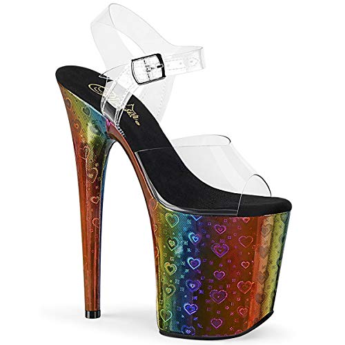 Pleaser FLAMINGO-808WR Clr/Rainbow Hologram Wrapped UK 4 (EU 37)