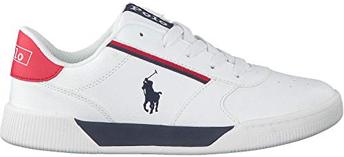 Polo ralph lauren - sneaker keelin ragazzo - 35 - bianco-blu-rosso