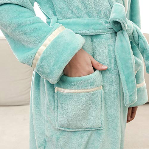 POLP Albornoz Hombre Mujer Parejas Unisex Casa Albornoz Mujer Ducha Bata de Baño Ropa de baño Pijamas de una Pieza Batas Albornoz para Hombre Súper Suave camisón Largo Abrigo M-3XL