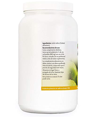 Polvo de ácido málico 1,2kg, Calidad de uso alimentario superior, Apto para elaborar vino o cerveza artesanos, Sin estearato de magnesio y sin aditivos desagradables