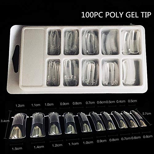 Poly gel nails kit,Anself 15ml Nail Poly Gel de Construcción Rápida Gel UV Espátula Extensión del cepillo Puntas falsas Set