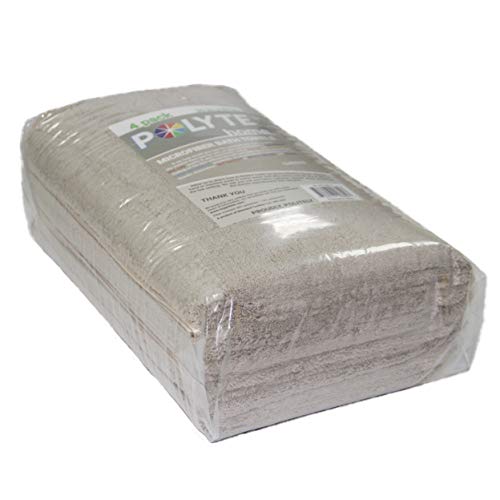 Polyte - Toalla de baño de Microfibra superabsorbente antipelusa - Secado rápido - Beige - 145 x 76 cm - Pack de 4