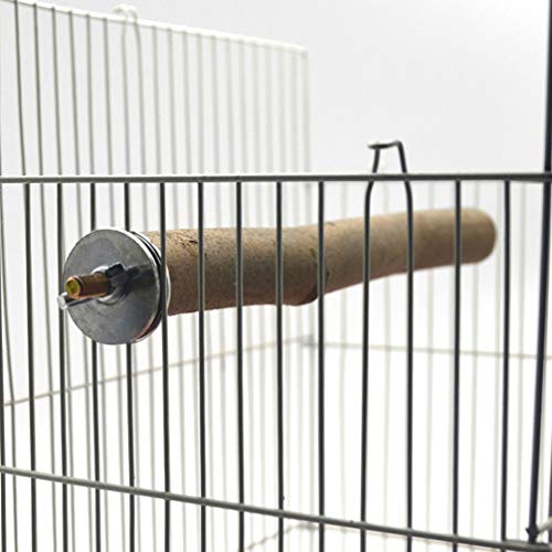 POPETPOP Paquete de 3 Perchas para pájaros: Perca para perico hámster Juguetes Varilla de molienda Perchas de Jaula de Madera Natural para Loros guacamayos Grises africanos periquitos cacatúas Conure