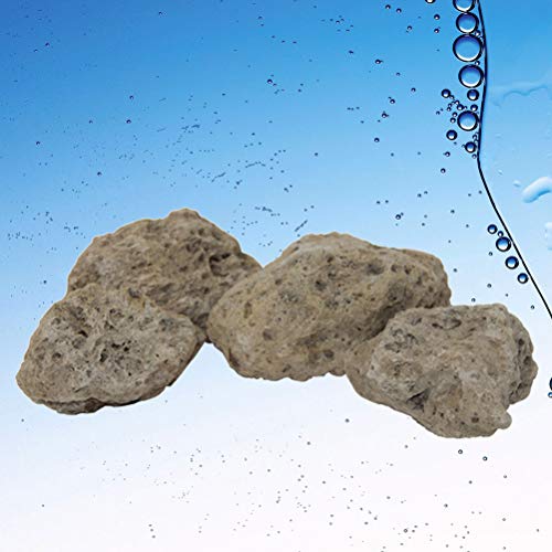 POPETPOP Piedra de Pómez Flotante para Decoración Acuario Tanque de Peces Pecera 10 cm 4PCS