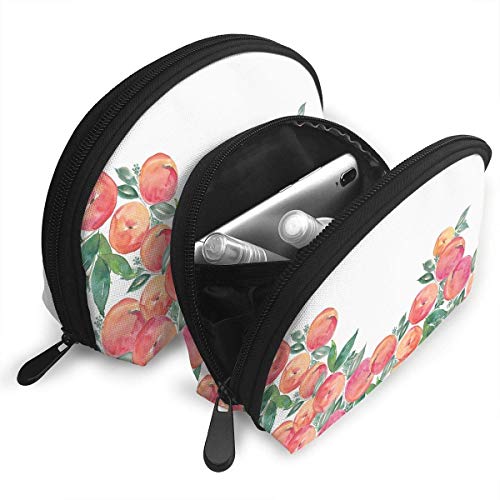 Portable Shell Makeup Storage Bags Sweet Fruits Painting Art Travel Waterproof Toiletry Organizer Clutch Pouch for Women