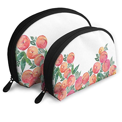 Portable Shell Makeup Storage Bags Sweet Fruits Painting Art Travel Waterproof Toiletry Organizer Clutch Pouch for Women