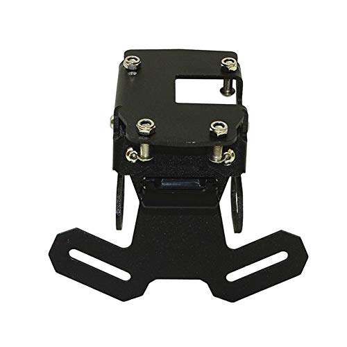 Portamatriculas moto For Kawasaki Z900 2017 2018 carnet de moto número de matrícula del marco del soporte Holder con luz LED (Color : Black)