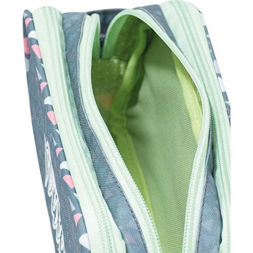 Portatodo Escolar Privata Party | Estuche Escolar Tres Cremalleras, Estuche Portatodo Escolar Triple con Compartimentos Independientes de Gran Capacidad - Medidas 22,5 x 9,5 x 8 cm