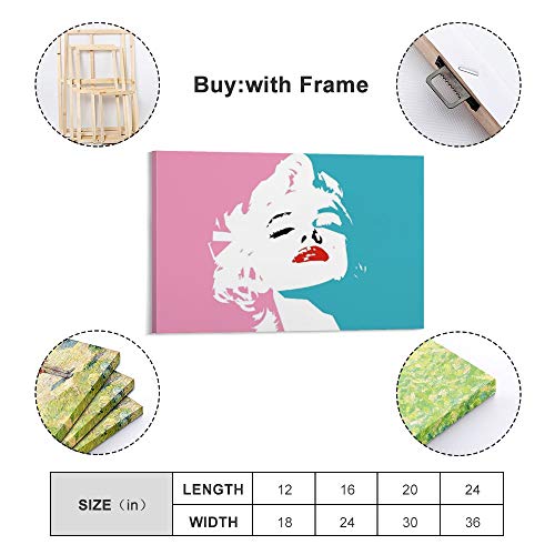 Póster de Dragon Vines Marilyn Monroe, clásico de la película del arte de la lona de la decoración de la pared con impresión de alta definición, 30 x 45 cm