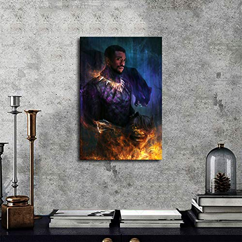 Póster de pantera negro N/F Vengadores película carteles de pared (50 x 76 cm, rollos de lona)