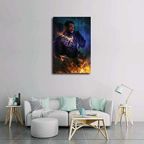Póster de pantera negro N/F Vengadores película carteles de pared (50 x 76 cm, rollos de lona)