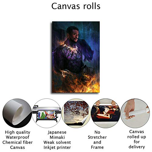 Póster de pantera negro N/F Vengadores película carteles de pared (50 x 76 cm, rollos de lona)