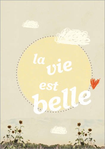 Posterlounge Cuadro de metacrilato 100 x 130 cm: LA Vie EST Belle de Sabrina Tibourtine