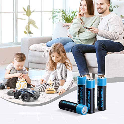 Poweradd Pilas Alcalinas AA Baterías LR6 de 10 Años Larga Duración para Linternas, Relojes, Mandos a Distancia, Juguetes-20 Unidades de 1.5V